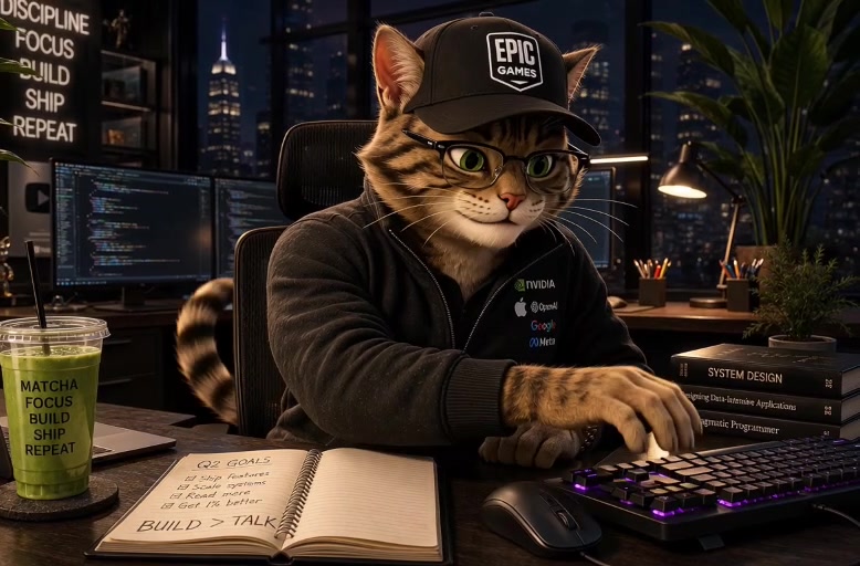 JY operating a keyboard at scale